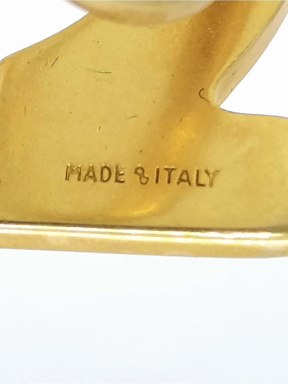 Salvatore Ferragamo polished gold